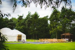 33ft yurt with outdoor ceremony space