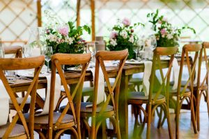 Rustic Trestles with Cross Backs