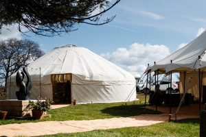 33ft yurt and pole marquee at eavestone lake